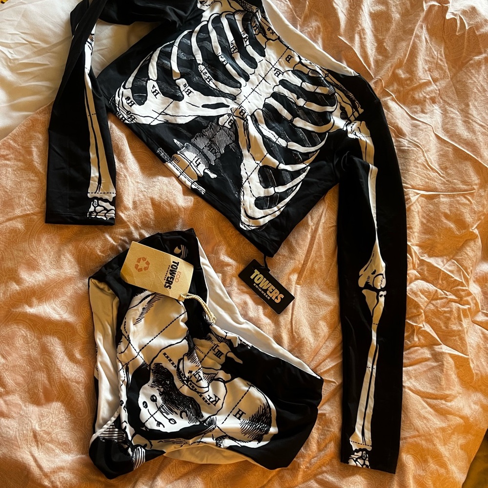 Skeleton Print Towers Bikini